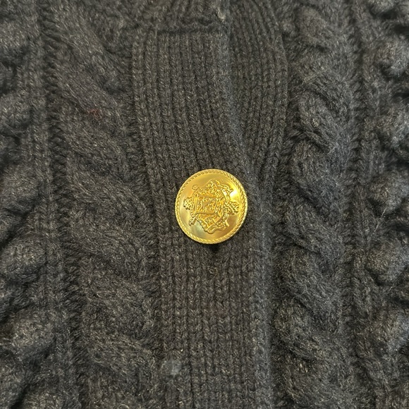 J. Crew Navy Blue Cable Knit Cardigan - EUC - size small! - Picture 4 of 6